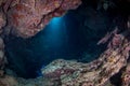 Underwater cave on the reef Royalty Free Stock Photo