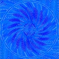 air bubble underwater in turquoise and dark blue spinning spiral design