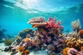 Underwater Coral Garden Landscape Background Royalty Free Stock Photo