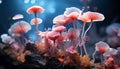Underwater coral reef showcases the beauty of aquatic plant life generated by AI Royalty Free Stock Photo