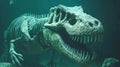 Ancient underwater dinosaur skeleton Royalty Free Stock Photo