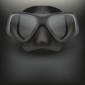 Underwater diving scuba mask vector