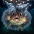 underwater dramatic photo upshot Royalty Free Stock Photo