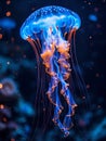 Underwater Dreams: Kaleidoscopic Jellyfish Elegance Royalty Free Stock Photo