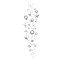 Underwater effervescent sparkling oxygen bubbles in water on white background. Soda pop. Fizzy sparkles in water, sea Royalty Free Stock Photo