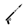 Underwater fishing speargun icon, simple style