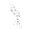 Underwater fizzing air bubbles flow on white background. Oxygen in water, sea, aquarium. Fizzy drink. Soda pop