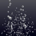 Underwater Fizzing Air Bubbles Vector. Deep Water. Circle And Liquid, Light Design. Fizzy Sparkles In Sea, Ocean Royalty Free Stock Photo