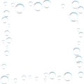 Underwater fizzing air bubbles on white background. Fizzy sparkl Royalty Free Stock Photo