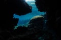 Underwater Grotto in Pacific Ocean Royalty Free Stock Photo