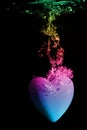 Underwater heart splash Royalty Free Stock Photo