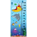 Underwater height measure (in original proportions 1:4) Royalty Free Stock Photo