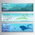 Underwater horizontal banners