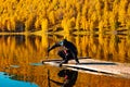 Underwater hunting in the Siberian taiga.