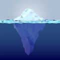 Underwater iceberg made from triangle shapes