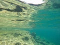 Underwater image Biniancolla village Minorca Balearics Spain