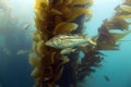 Underwater kelp forest,catalina island,california Royalty Free Stock Photo