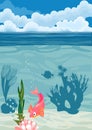 Underwater landscape background Royalty Free Stock Photo