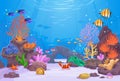 Underwater life background. ÃÂ¡oral reef in an ocean or with its inhabitants Royalty Free Stock Photo