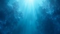 Underwater Light Rays Abstract Background with Blue Atmosphere Royalty Free Stock Photo