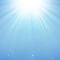 Underwater light rays Royalty Free Stock Photo