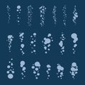 Underwater marine set of silhouettes. Flat illustration Royalty Free Stock Photo