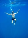 Underwater meditation Royalty Free Stock Photo