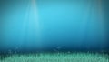 Underwater natural background with blue clean sea water. Royalty Free Stock Photo