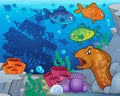 Underwater ocean fauna theme 9