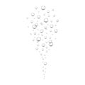 Underwater oxygen bubbles. Fizzy carbonated water, soda, lemonade, champagne, sparkling alcohol drink. Air bubbles in Royalty Free Stock Photo