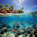 Underwater Paradise: Snorkelers Exploring Vibrant Marine Life