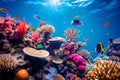 Underwater Paradise. Vibrant Coral Reef Teeming With Colorful Fish And Marine Life. Generative AI Royalty Free Stock Photo