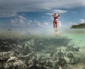 Underwater photo of environment of island