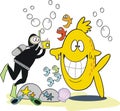 Underwater photography cartoon