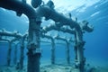 Underwater pipeline for gas or oil transport. Critical infrastructure