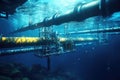 Underwater pipeline for gas or oil transport. Critical infrastructure