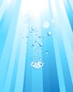 Underwater rays Royalty Free Stock Photo