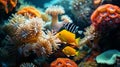 Underwater reef fish in nature multi colored aquatic world, AI Generative Royalty Free Stock Photo