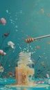 Underwater research lab creating potions using honey as a base to study deep-sea life