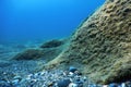 Underwater Rocks and Pebbles on the Seabed Royalty Free Stock Photo