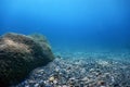 Underwater Rocks and Pebbles on the Seabed Royalty Free Stock Photo