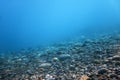 Underwater Rocks and Pebbles on the Seabed Royalty Free Stock Photo