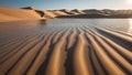 Underwater Sand Dunes Sunlight Beams Refracting Through Water Royalty Free Stock Photo