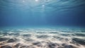 Underwater sandy seabed with sunlight patterns on the ocean floor image photo Royalty Free Stock Photo