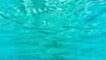 Underwater scene of beautiful turquoise Aegean sea with ripple water. Natural background. Selective focus Royalty Free Stock Photo