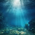 Sunlight Filtering Through Coral Reef Royalty Free Stock Photo