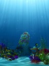 Underwater scenery with coral reefs