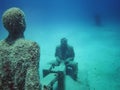 Underwater sculpture park in Lanzarote, Canary Islands Royalty Free Stock Photo