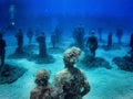 Underwater sculpture park in Lanzarote, Canary Islands Royalty Free Stock Photo