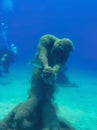 Underwater sculpture park in Lanzarote, Canary Islands Royalty Free Stock Photo